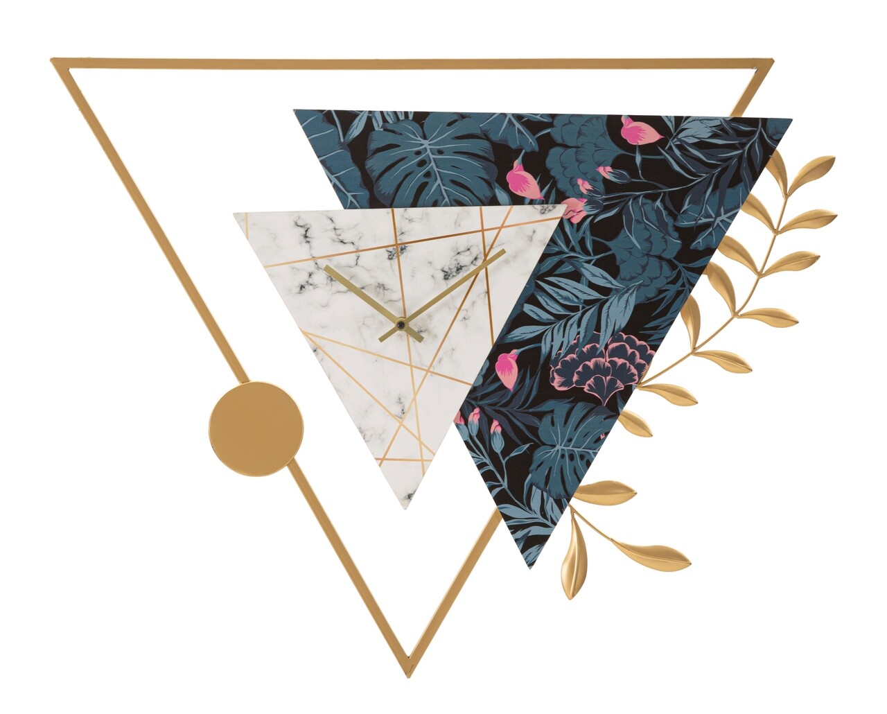 Ceas de perete, Mauro Ferretti, Triangle, 75 x 4.5 x 59 cm, fier/mdf, multicolor - imagine 7
